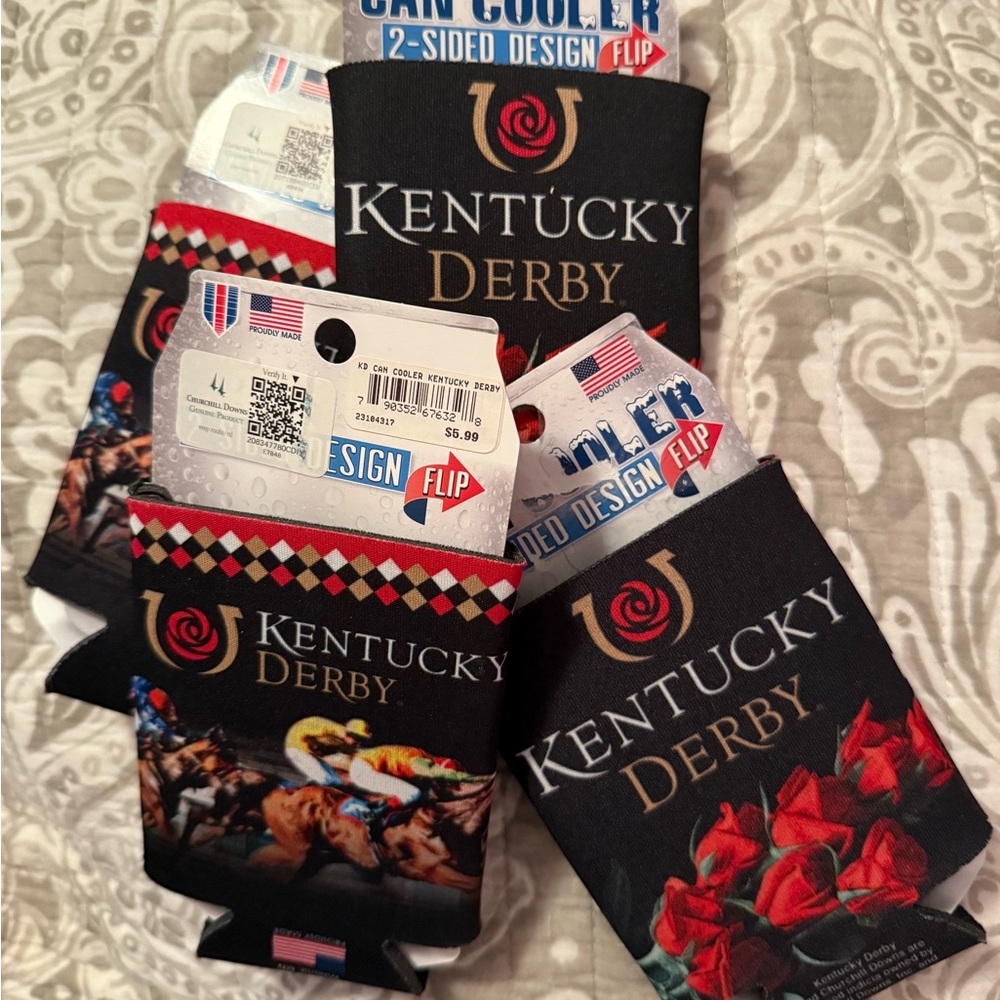 Kentucky Derby Can Cooler Set